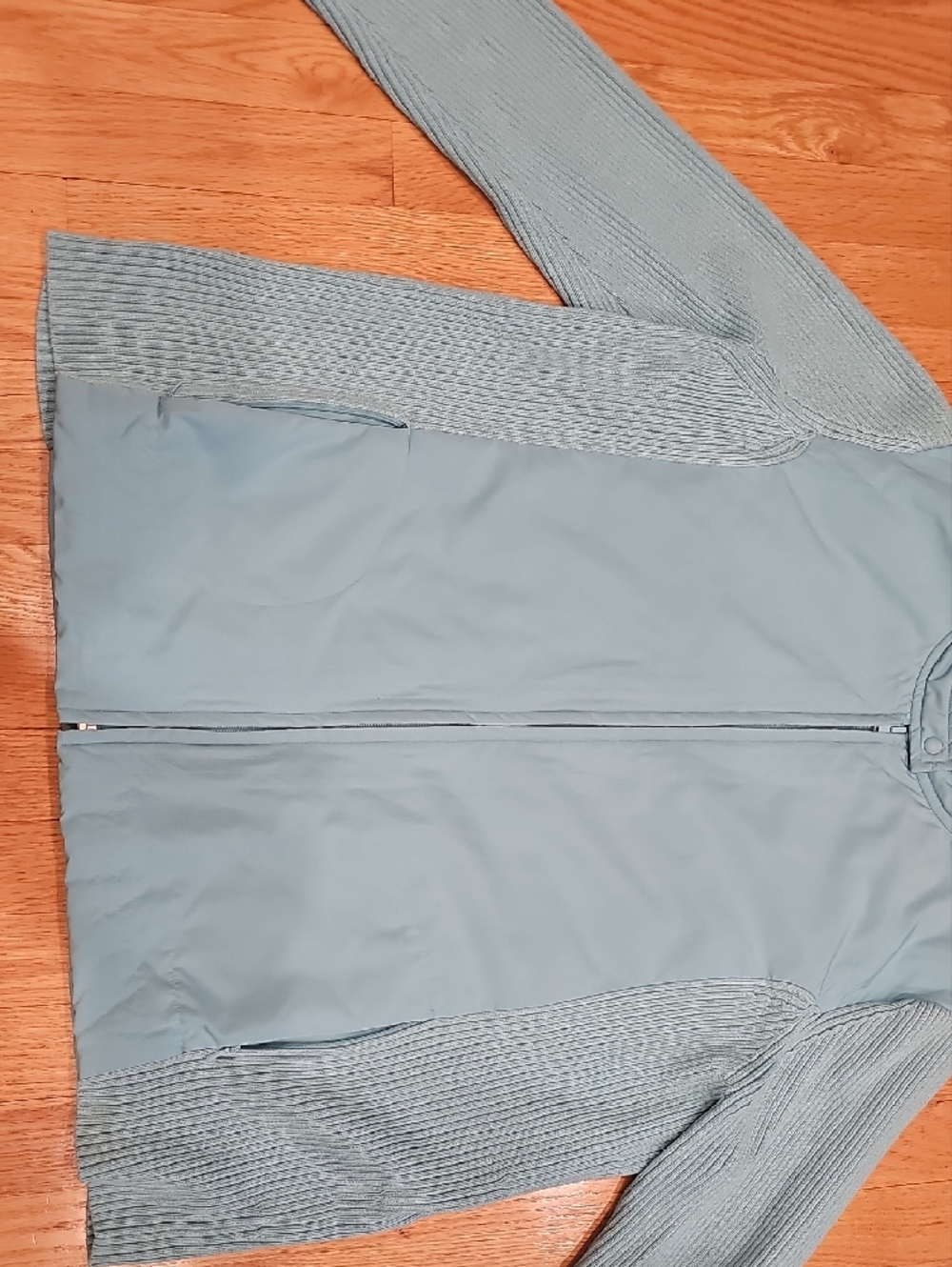 Sigrid Olsen Soft Light Blue /  Teal Green Zip-Front Jacket Size 1X - Picture 7 of 10
